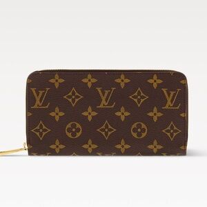 Authentic Louis Vuitton Brown Zippy Monogram Zipper Wallet